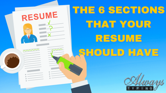 6 sections of your resume